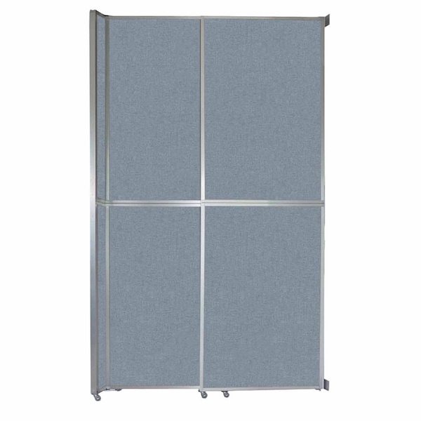 Operable Wall Sliding Room Divider 6'10" x 12'3" Powder Blue Fabric